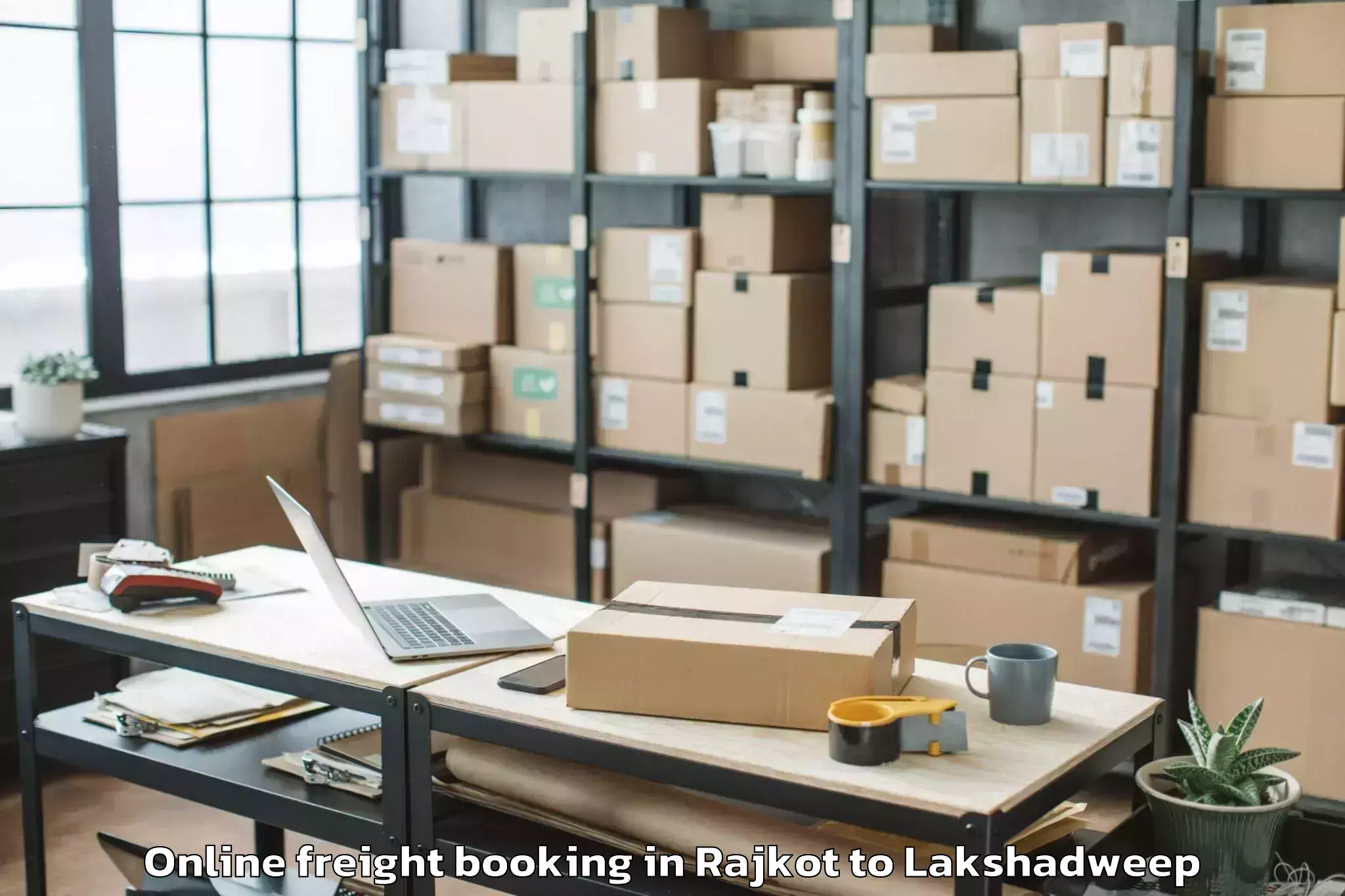 Hassle-Free Rajkot to Amini Online Freight Booking